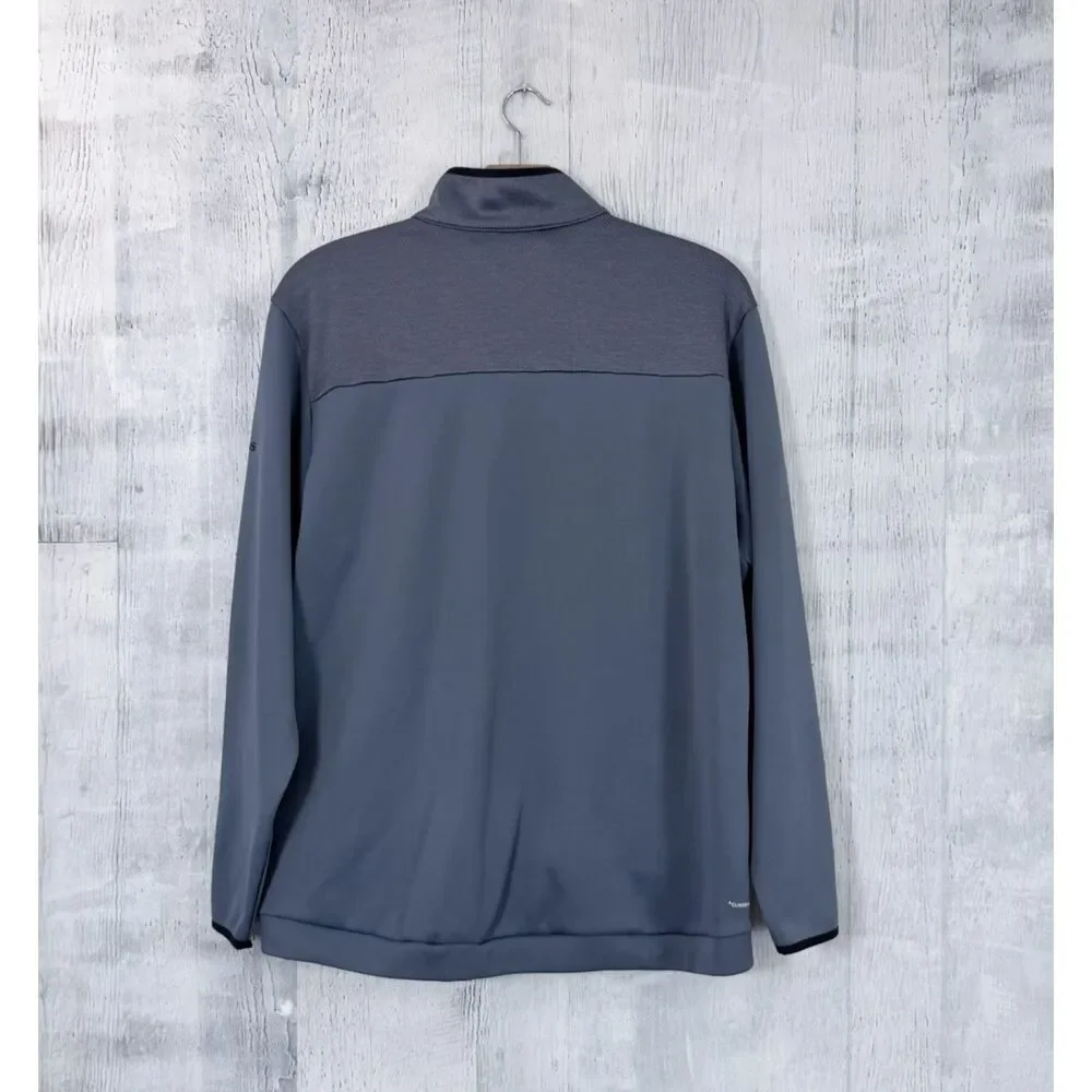 Adidas Response Men's 2XL Jacket Clima Warm Performance 1/4 Zip Pullover Blue